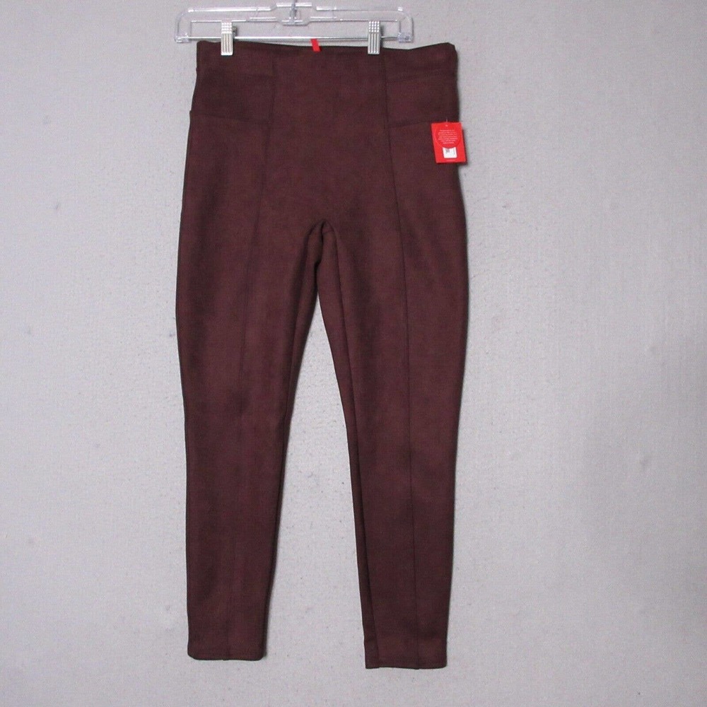 Spanx Faux Suede Leggings Pull On Elastic Waist